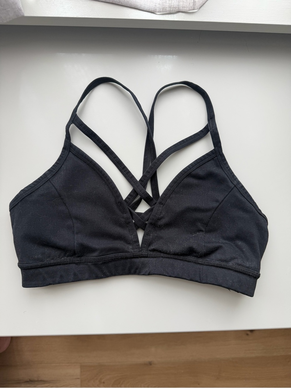 Black Strappy Sports Bra
